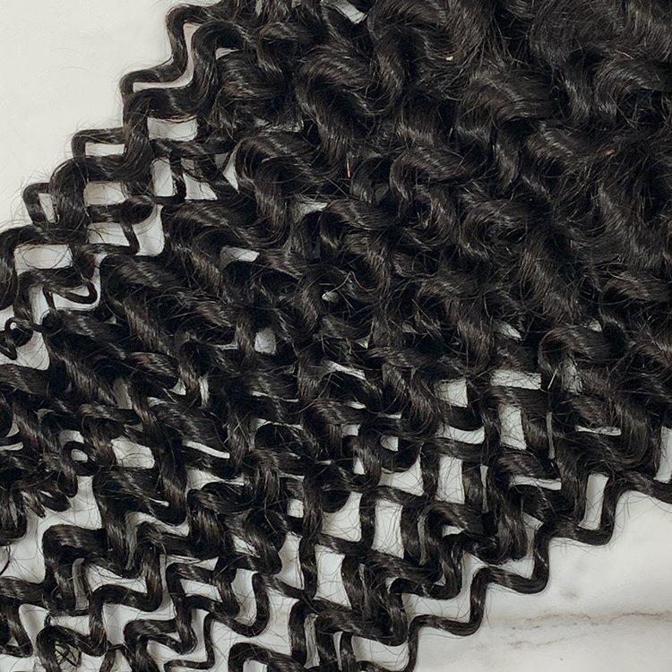 10″ – 20″ Natural Black Color Deep Curly Human Hair 5*5 Lace Closure