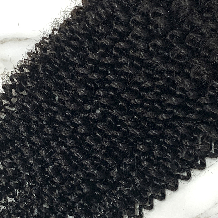 10″ – 20″ Natural Black Color Kinky Curly Human Hair 4*4 Lace Closure
