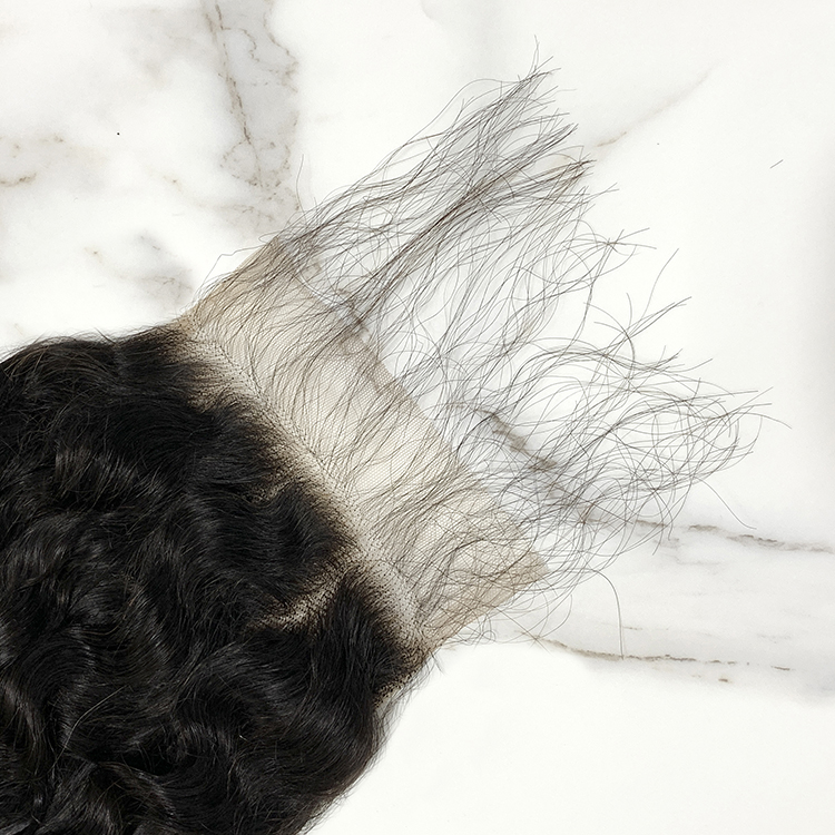 10″ – 20″ Natural Black Color Water Wave Human Hair 5*5 Lace Closure