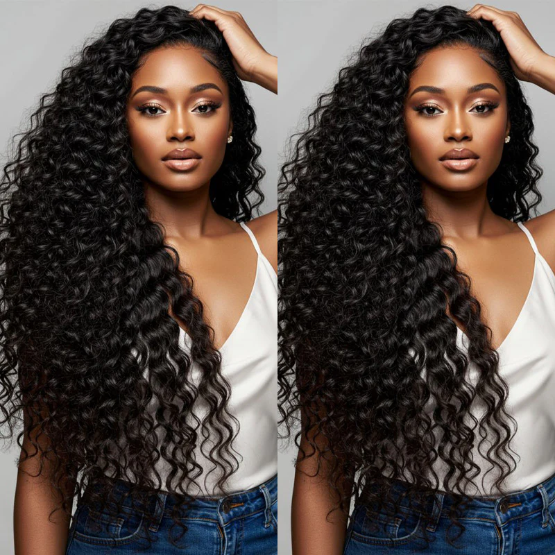 14″ – 24″ Natural Color Water Wave Human Hair Crochet Hair
