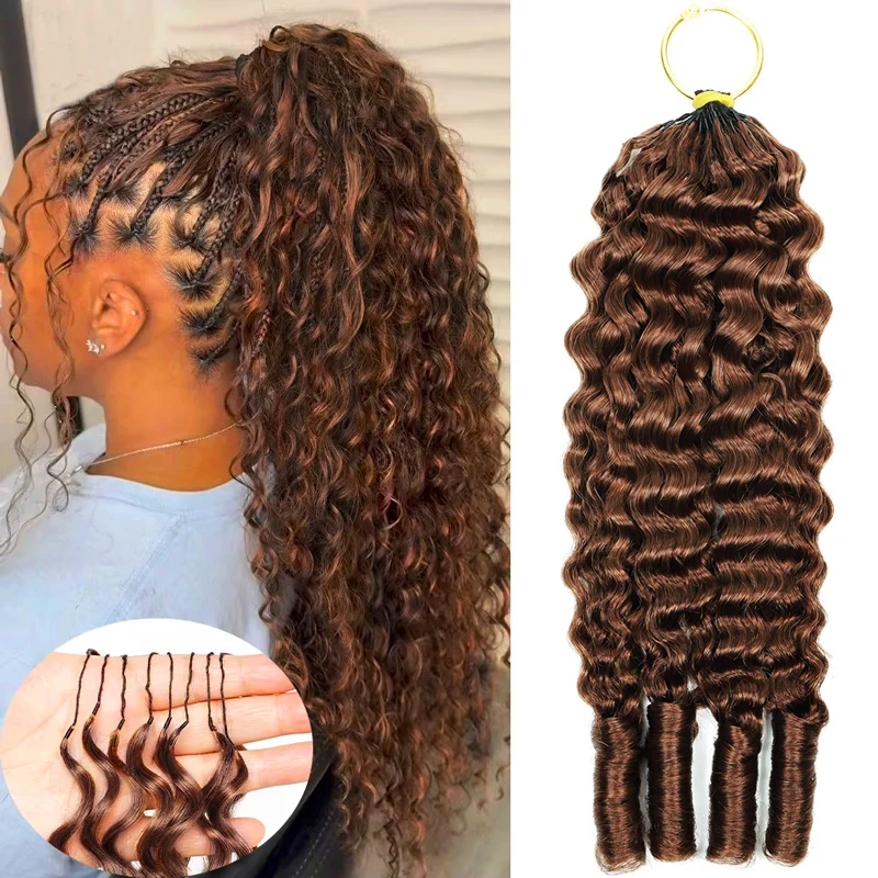 14″ – 24″ #30 Burmese Curly Human Hair Crochet Hair