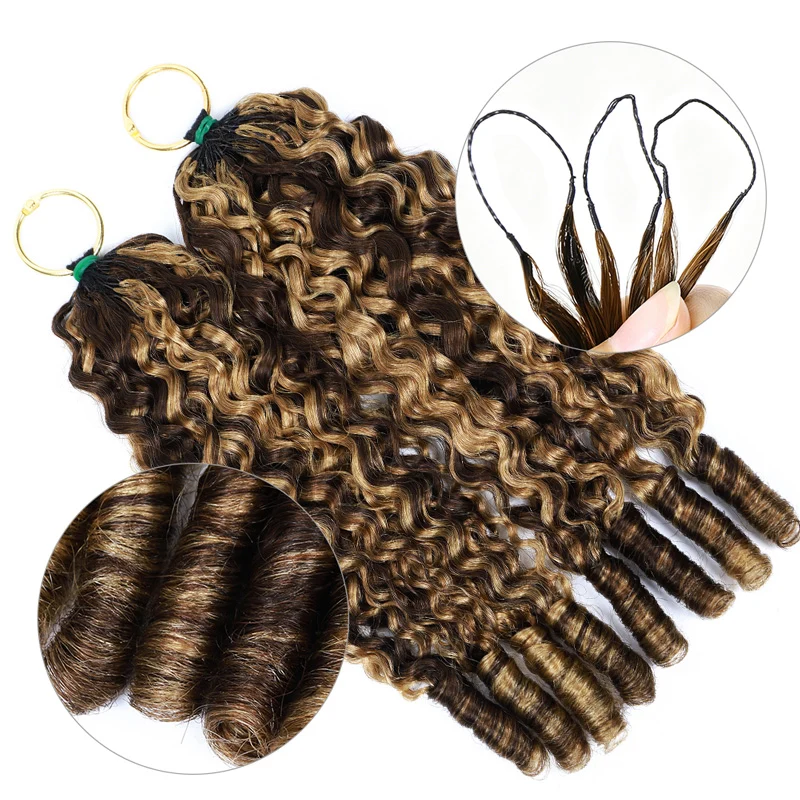 14″ – 24″ #4/27 Burmese Curly Human Hair Crochet Hair