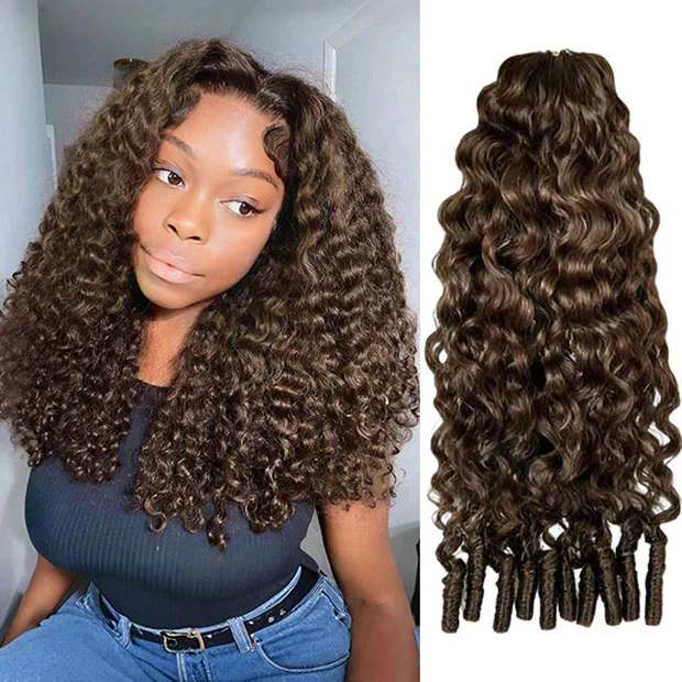 14″ – 24″ #2 Burmese Curly Human Hair Crochet Hair