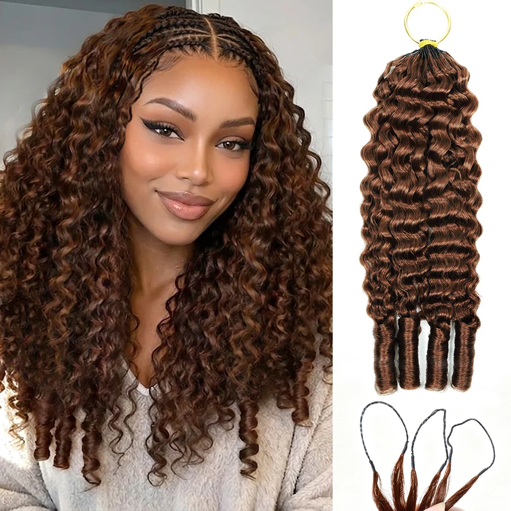 14″ – 24″ #30 Burmese Curly Human Hair Crochet Hair