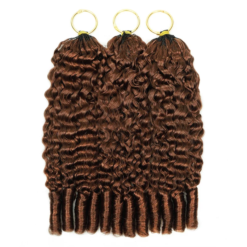 14″ – 24″ #30 Burmese Curly Human Hair Crochet Hair