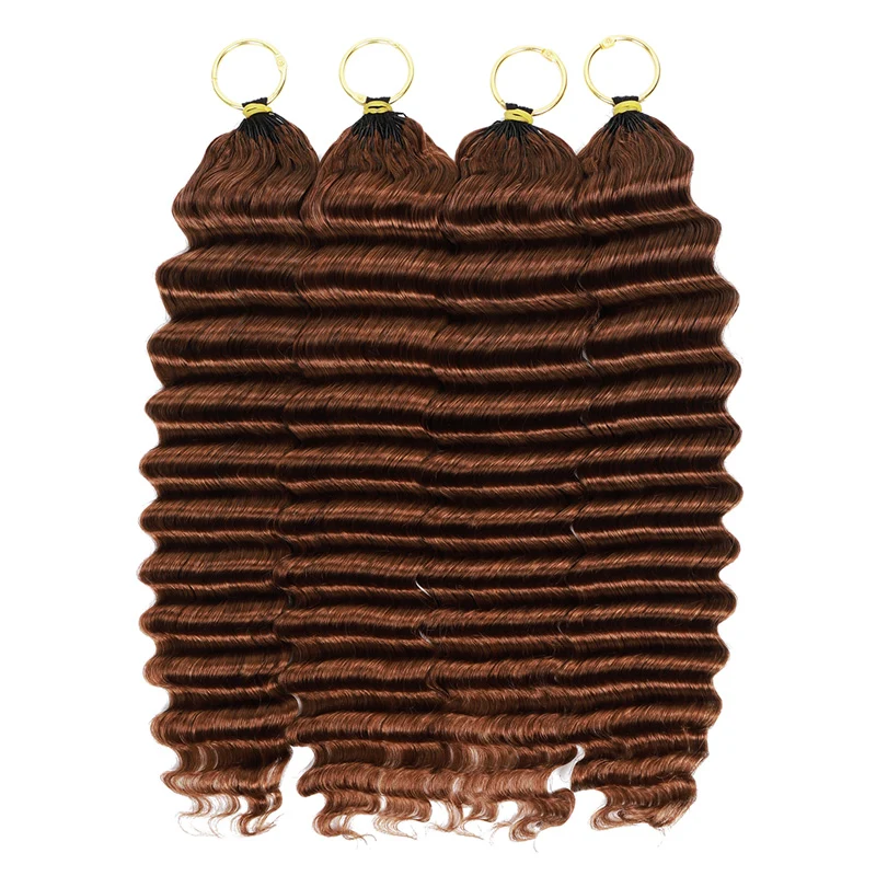 14″ – 24″ #30 Deep Wave Human Hair Crochet Hair
