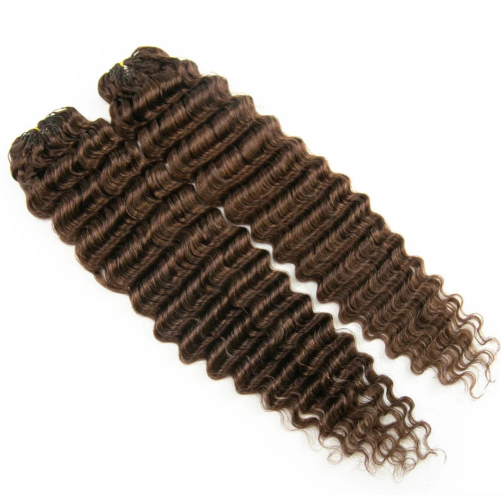 14″ – 24″ #4 Deep Wave Human Hair Crochet Hair