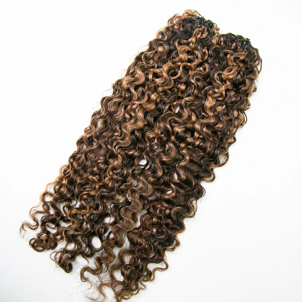14″ – 24″ #2/30 Deep Wave Human Hair Crochet Hair