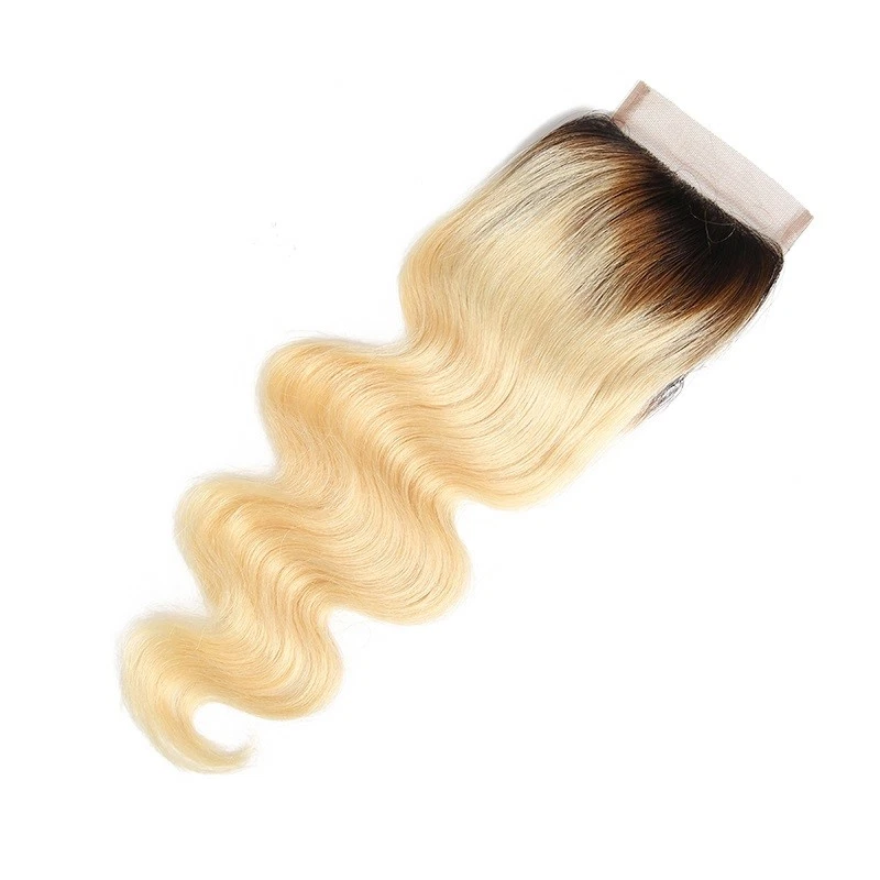 10″ – 20″ #1B/613 Color Body Wave Human Hair 4*4 Lace Closure