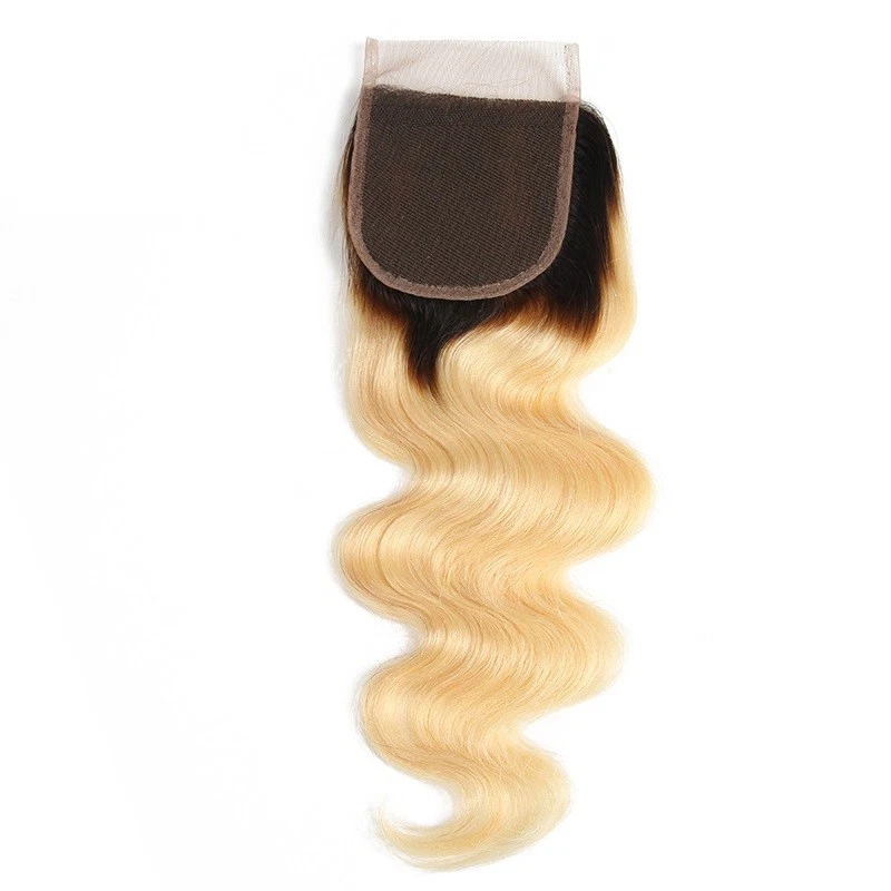 10″ – 20″ #1B/613 Color Body Wave Human Hair 4*4 Lace Closure