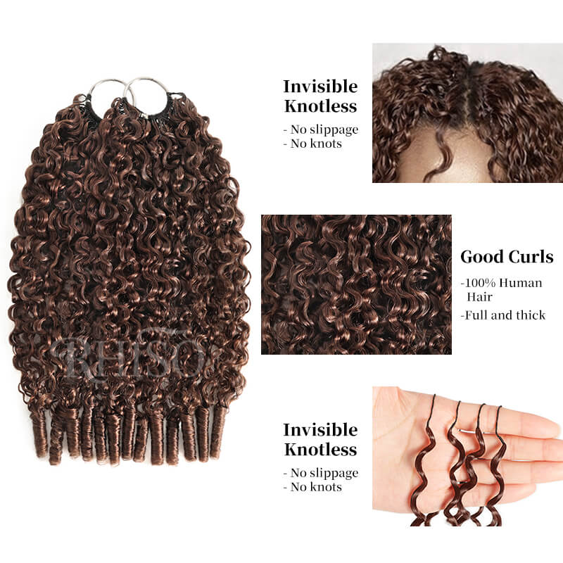 14″ – 24″ #2 Burmese Curly Human Hair Crochet Hair