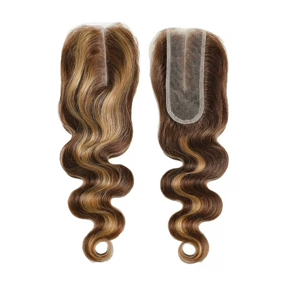 10″ – 20″ Highlight Color Body Wave Human Hair 2*6 Lace Closure
