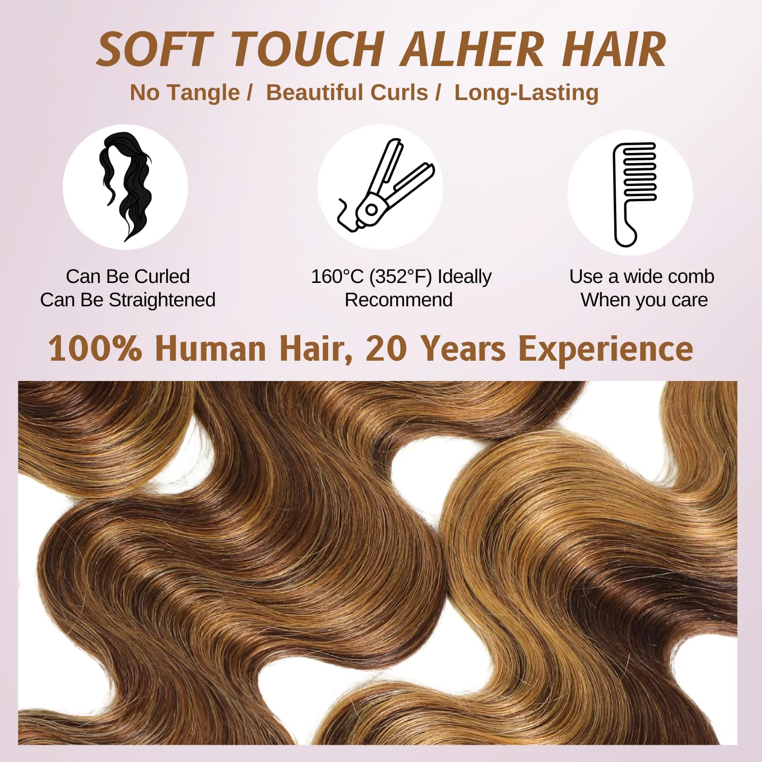 10″ – 20″ Highlight Color Body Wave Human Hair 2*6 Lace Closure