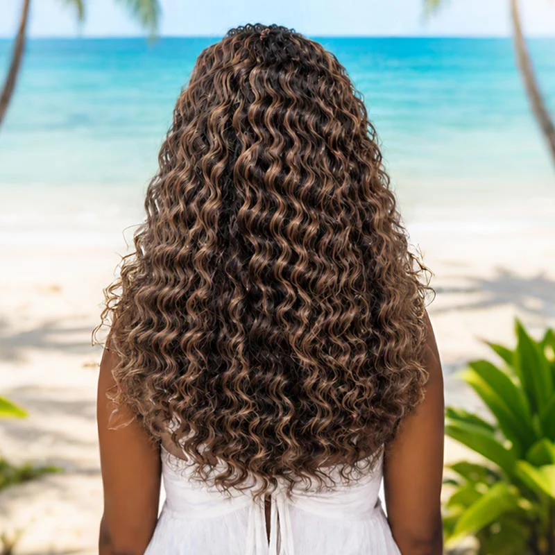 14″ – 24″ #4/27 Deep Wave Human Hair Crochet Hair
