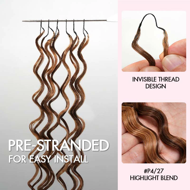 14″ – 24″ #4/27 Deep Wave Human Hair Crochet Hair