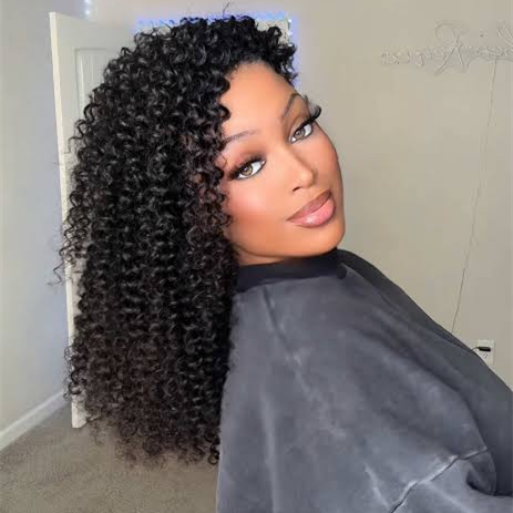 14″ – 24″ Natural Color Deep Curly Human Hair Crochet Hair