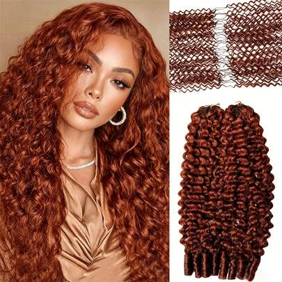 14″ – 24″ #33 Burmese Curly Human Hair Crochet Hair