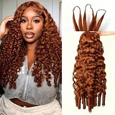 14″ – 24″ #33 Burmese Curly Human Hair Crochet Hair
