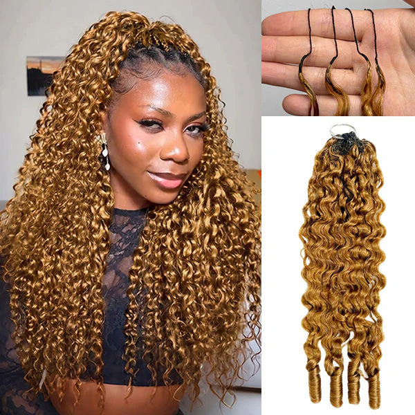 14″ – 24″ #2/30 Burmese Curly Human Hair Crochet Hair