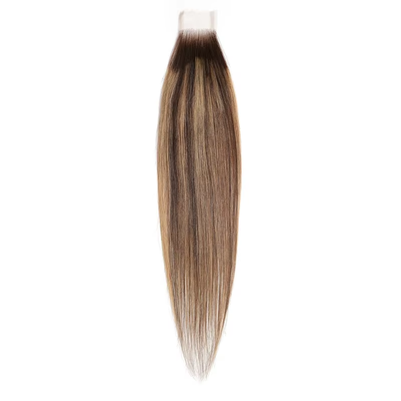 10″ – 20″ Highlight Color Natural Straight Human Hair 2*6 Lace Closure