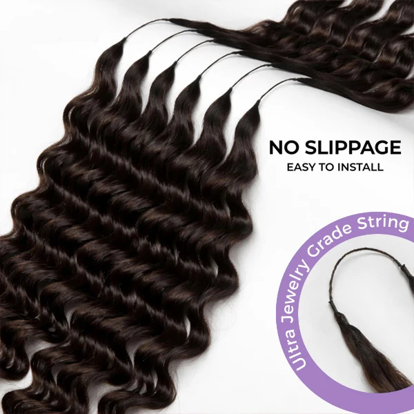14″ – 24″ Natural Color Deep Wave Human Hair Crochet Hair