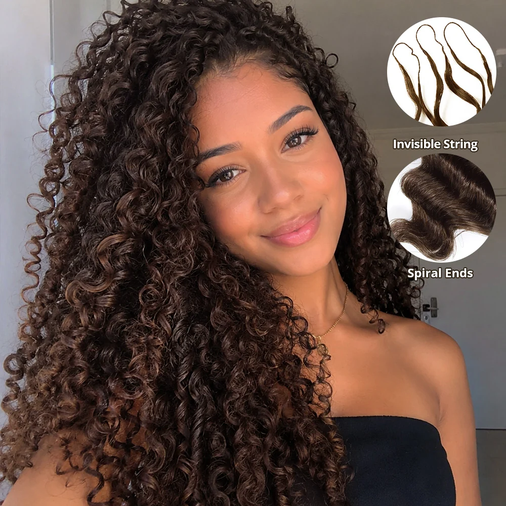 14″ – 24″ #2 Deep Wave Human Hair Crochet Hair