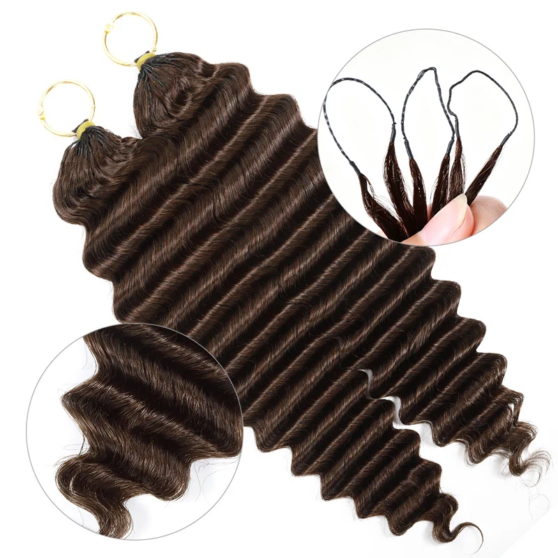 14″ – 24″ #2 Deep Wave Human Hair Crochet Hair