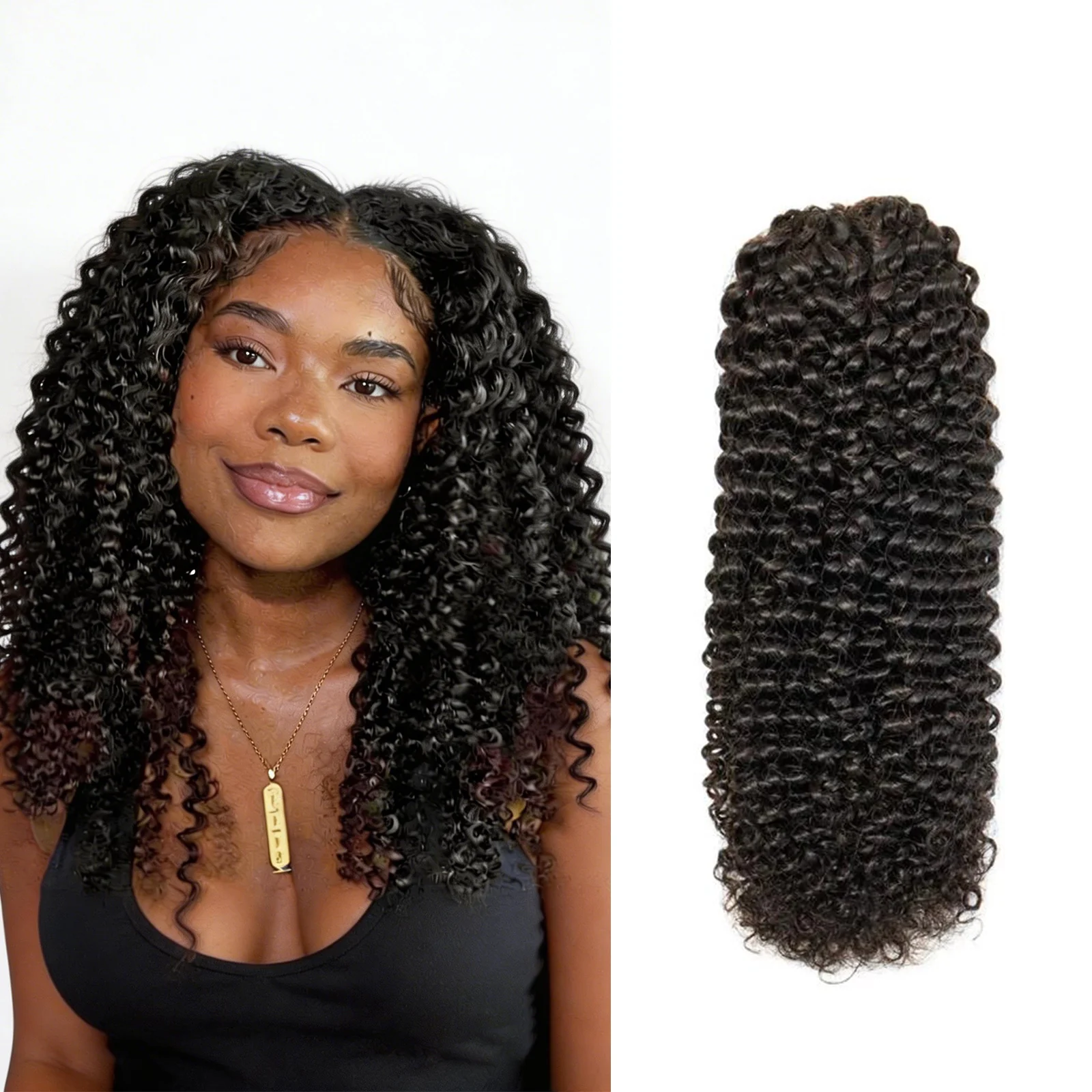 14″ – 24″ Natural Color Afro Kinky Curly Human Hair Crochet Hair
