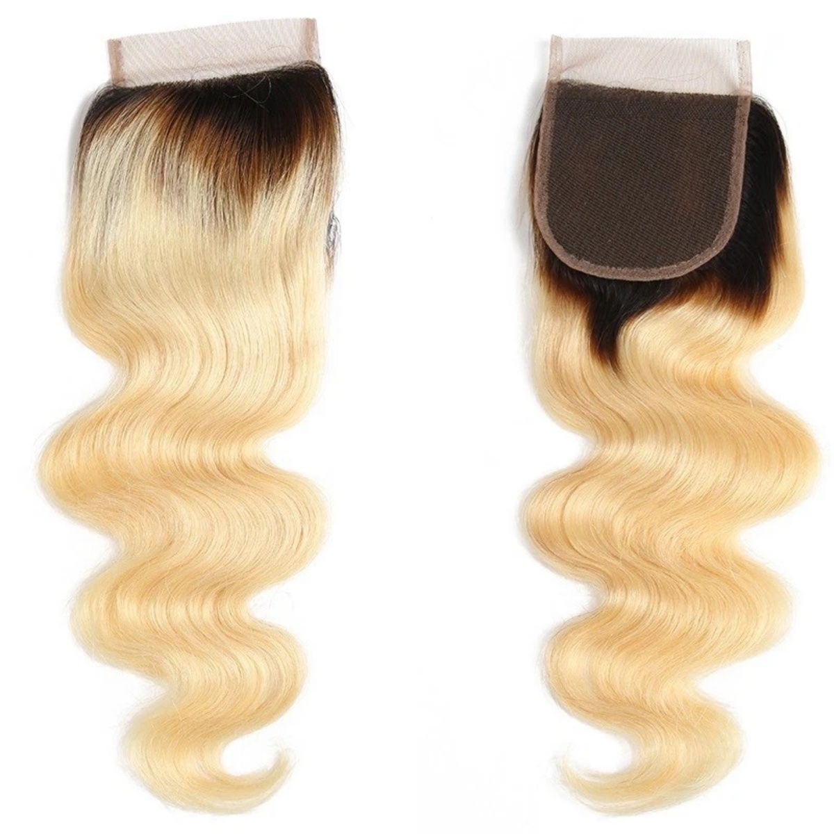 10″ – 20″ #1B/613 Color Body Wave Human Hair 4*4 Lace Closure