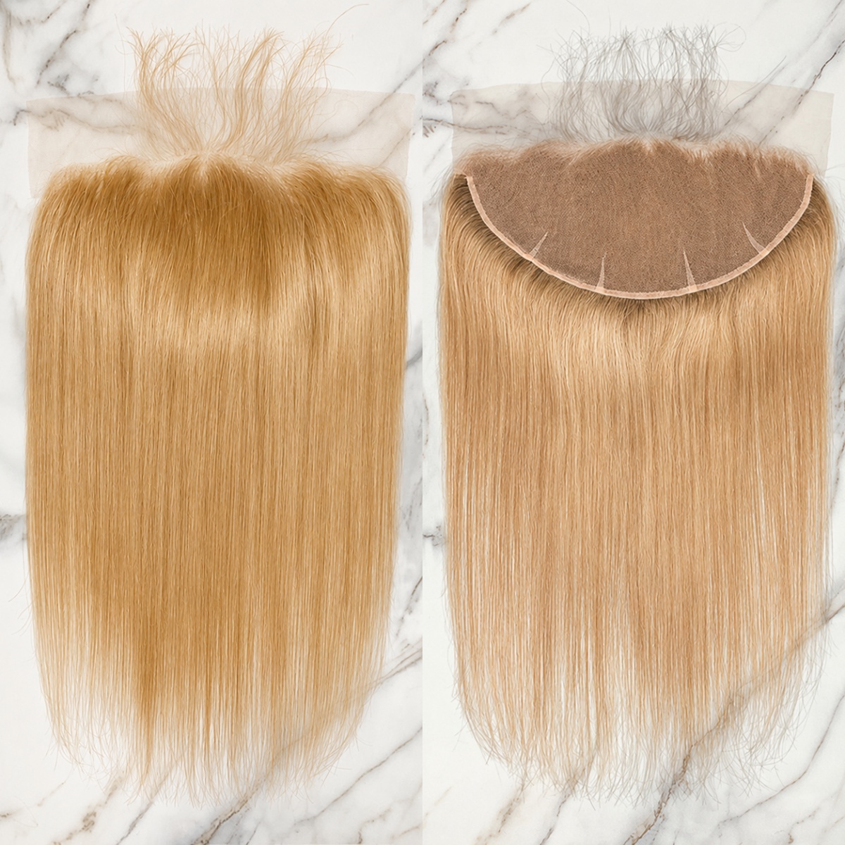 10″ – 20″ #27 Straight Human Hair 13*6 Lace Frontal with Pre Plucked Natural Hairline