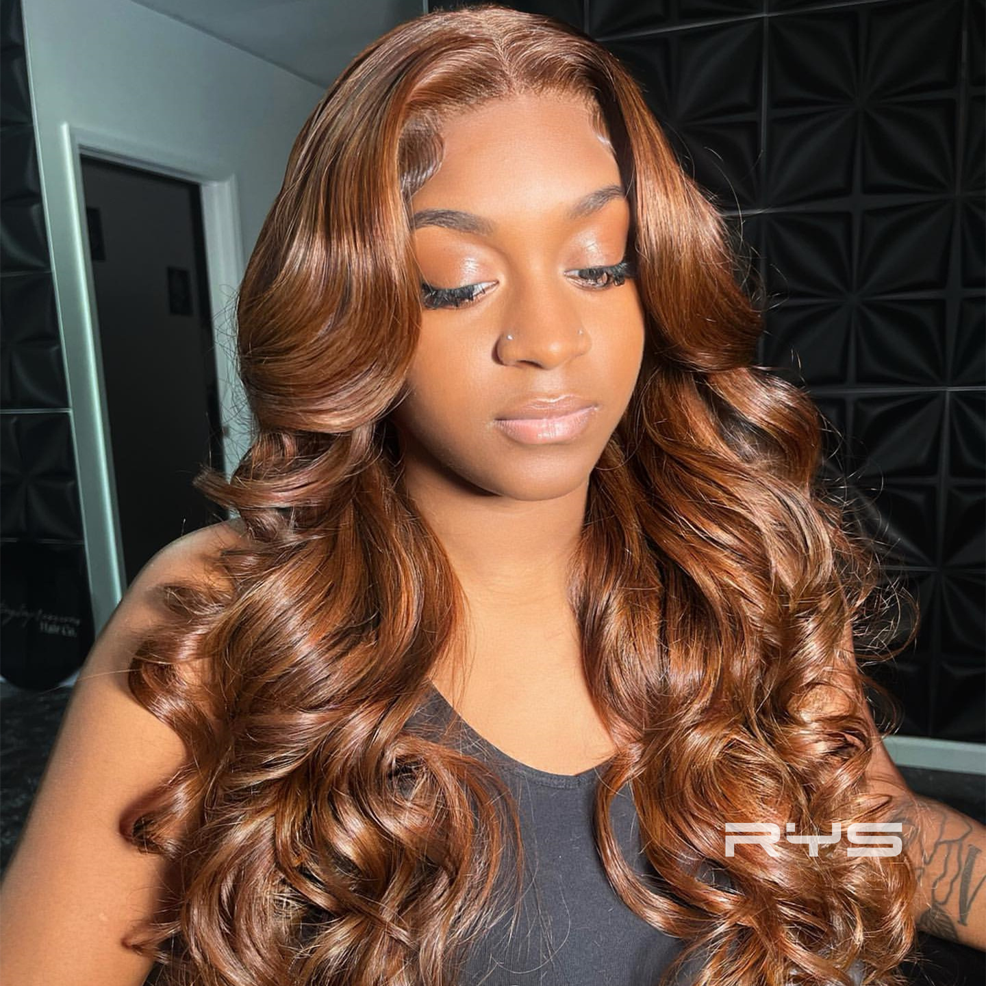 10″ – 40″ Highlight Color Body Wave Human Hair Lace Front Wig