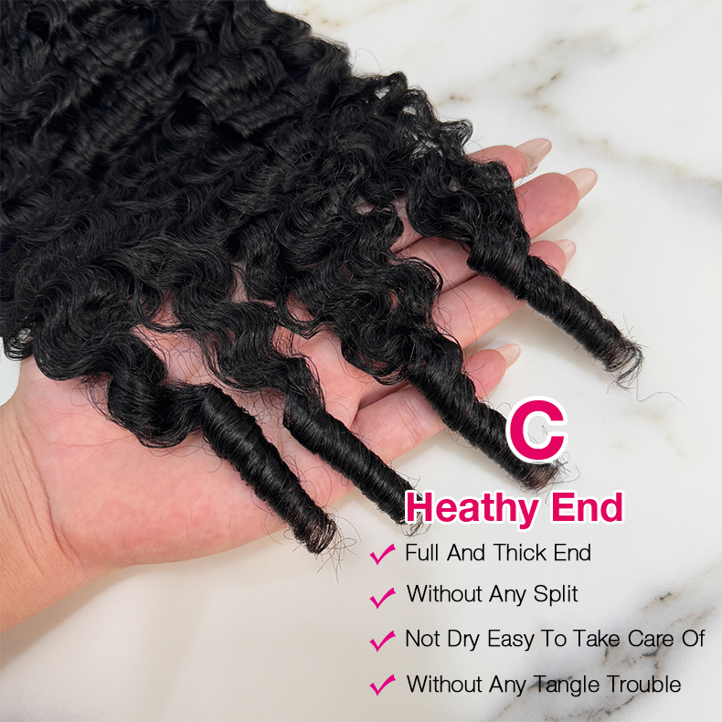 10″ – 40″ Natural Black Color Burmese Wave Human Hair Bundle