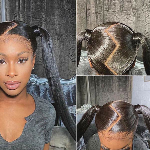 10″ – 30″ Natural Color Straight Human Hair Full Lace Wig