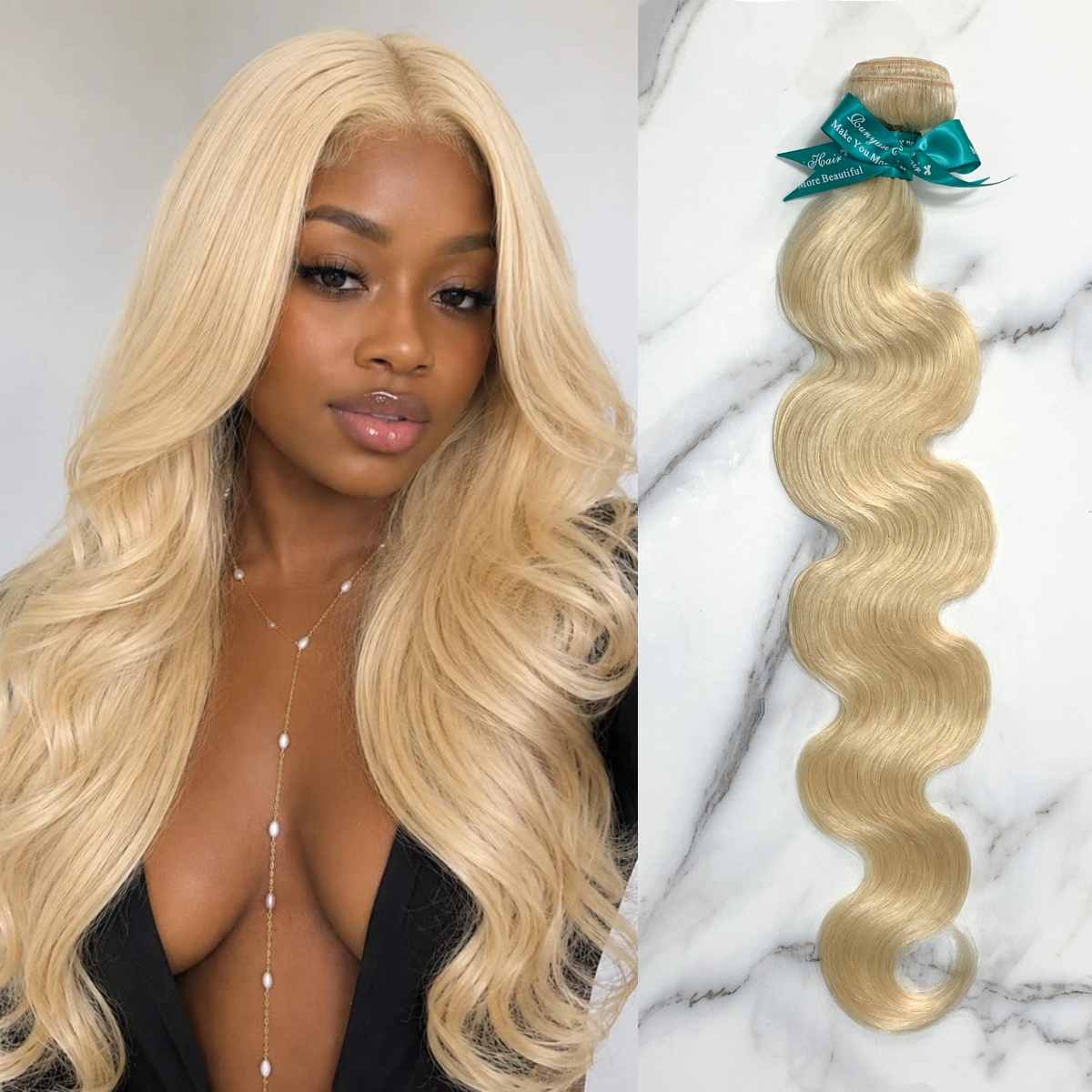 10″ – 40″ #613 Color Body Wave Human Hair Bundle