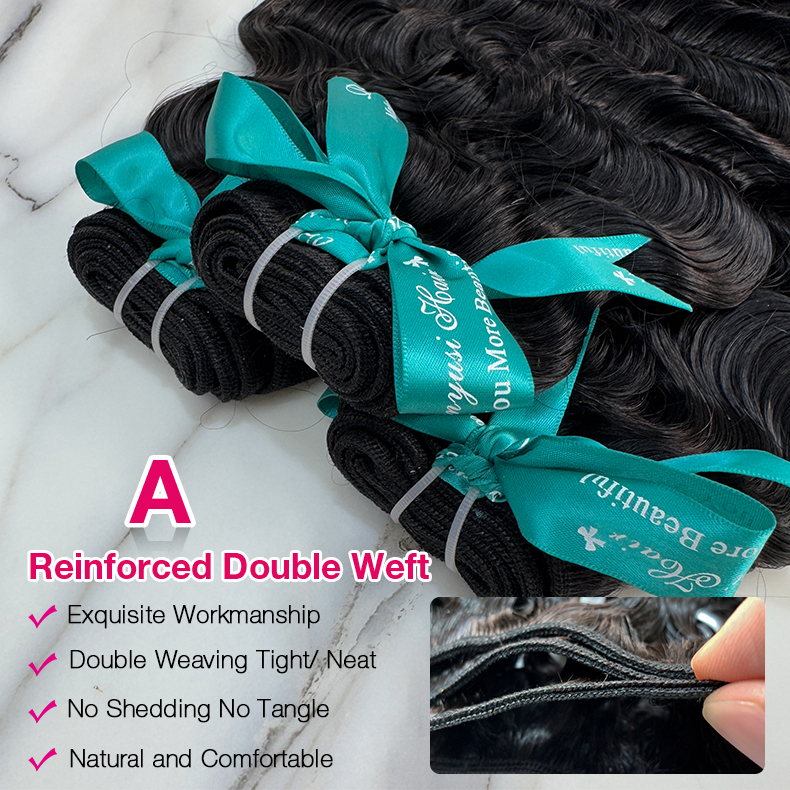 3 Bundles 10″ – 40″ Natural Black Color Burmese Curly Human Hair Bundle