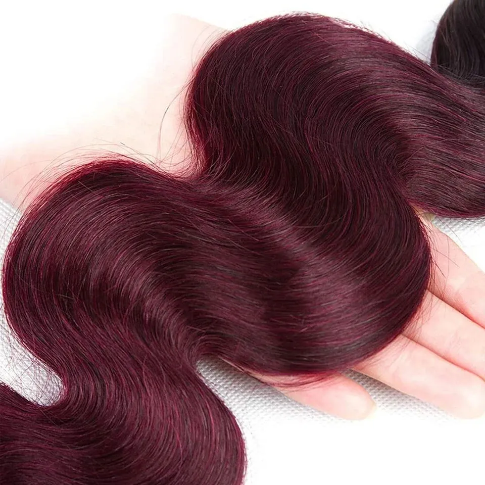 3 Bundles 10″ – 40″ #99J Body Wave Human Hair Bundle
