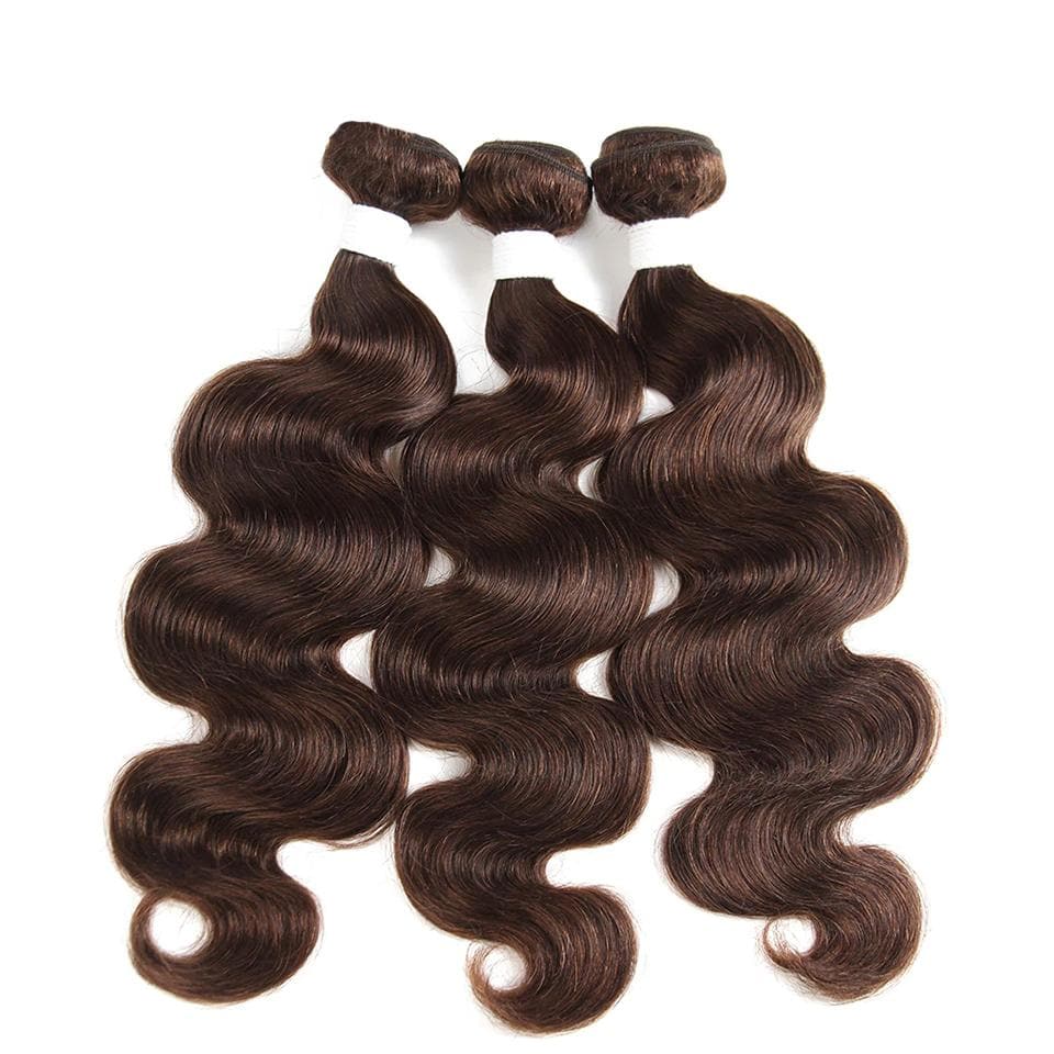 #4 Color Body Wave 3 Bundles with 4*4 Lace Closure