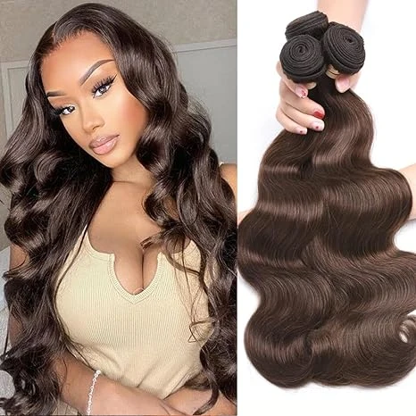 3 Bundles 10″ – 40″ #4 Color Body Wave Human Hair Bundle