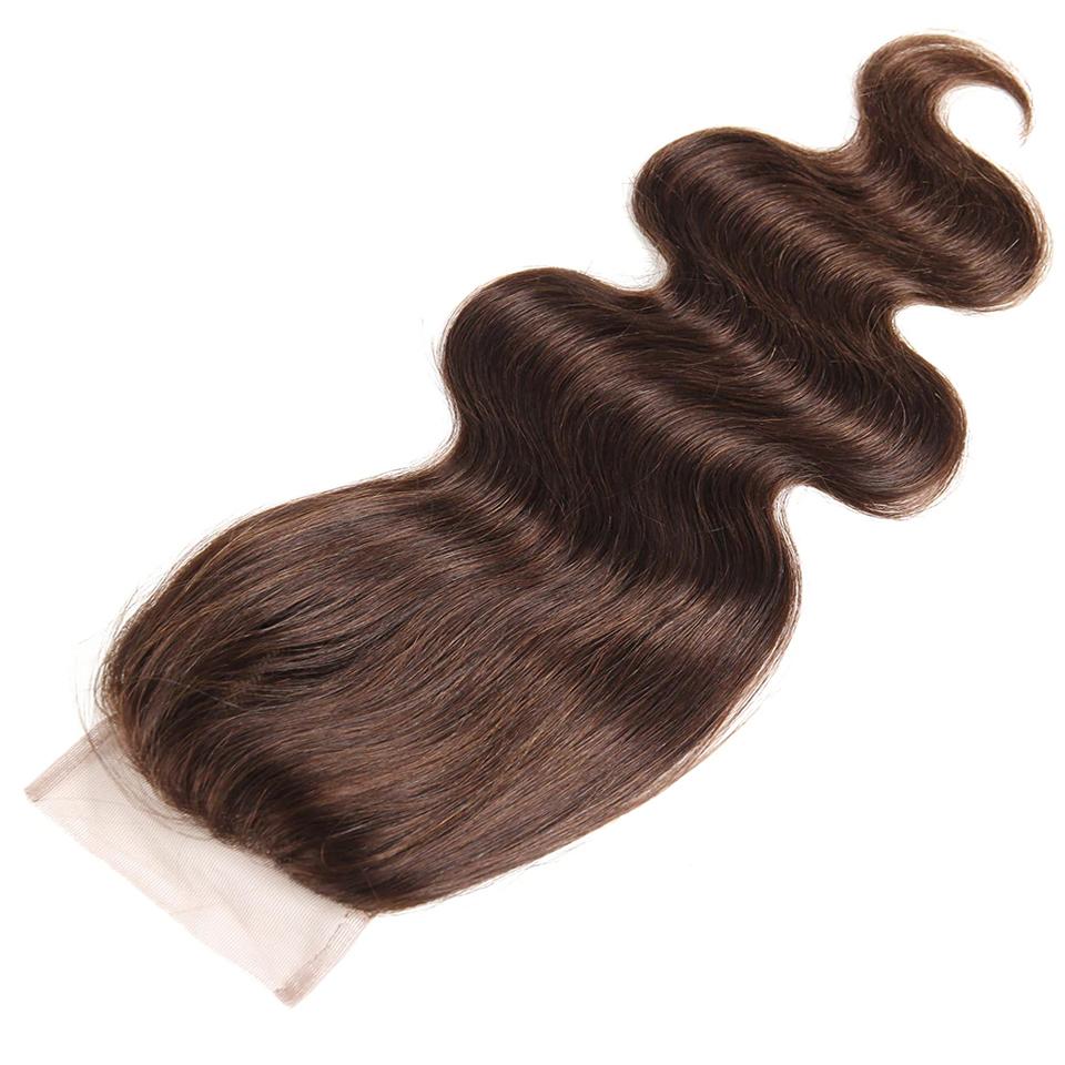 #4 Color Body Wave 3 Bundles with 4*4 Lace Closure