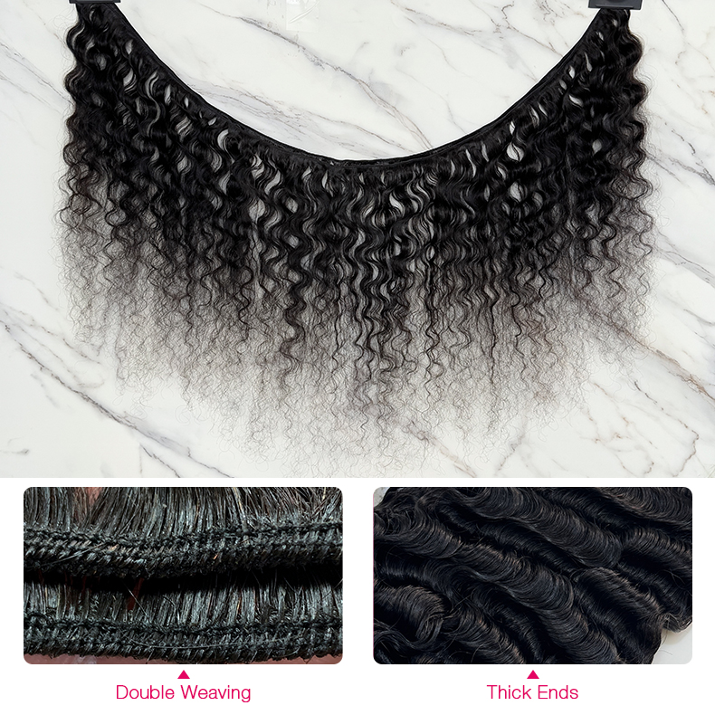 10″ – 40″ Natural Black Color Burmese Wave Human Hair Bundle