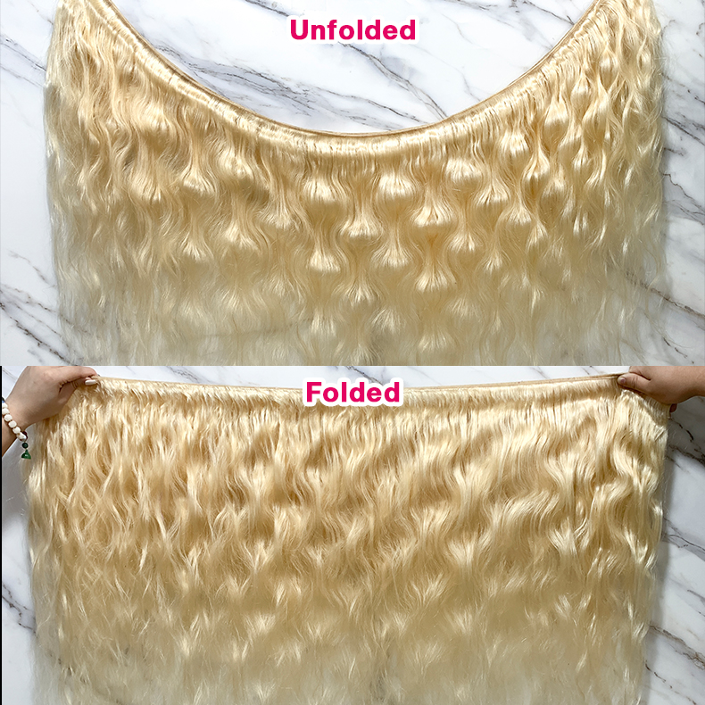 4 Bundles 10″ – 40″ #613 Color Body Wave Human Hair Bundle