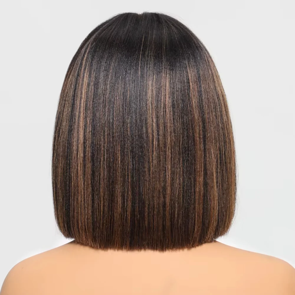 10″ – 14″ Highlight Color Bob Human Hair Machine Made Wig