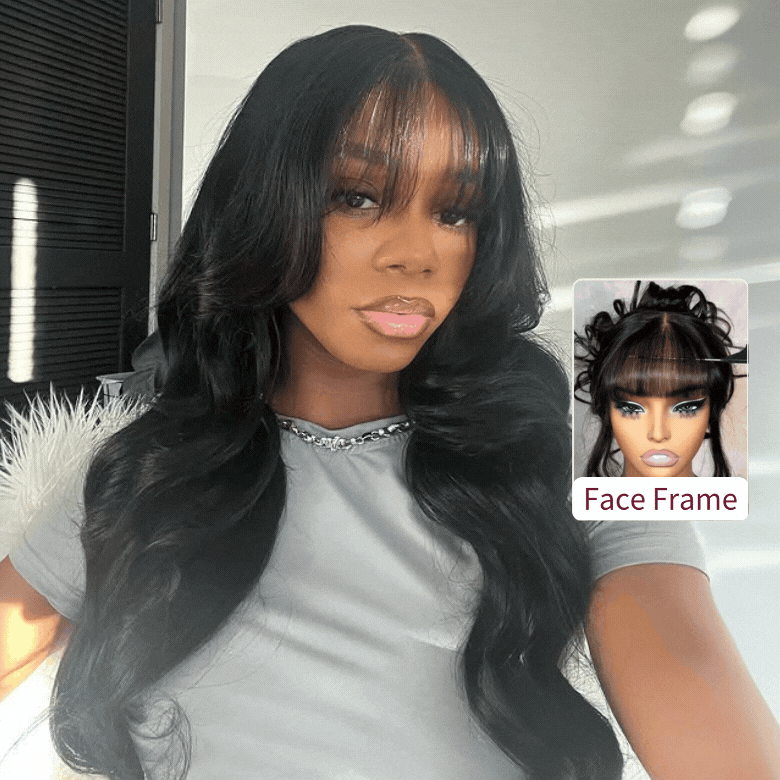 10″ – 36″ Natural Black Color Body Wave Human Hair 360 Lace Wig
