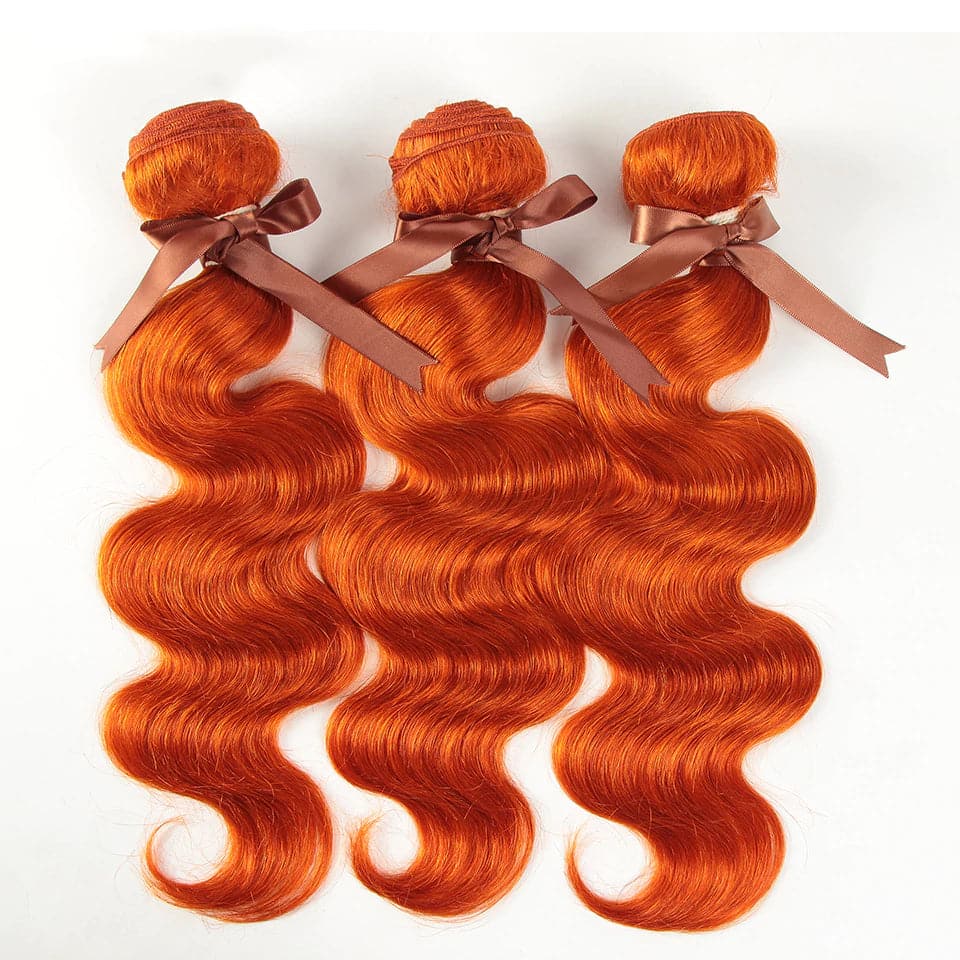 3 Bundles 10″ – 40″ #350 Ginger Body Wave Human Hair Bundle