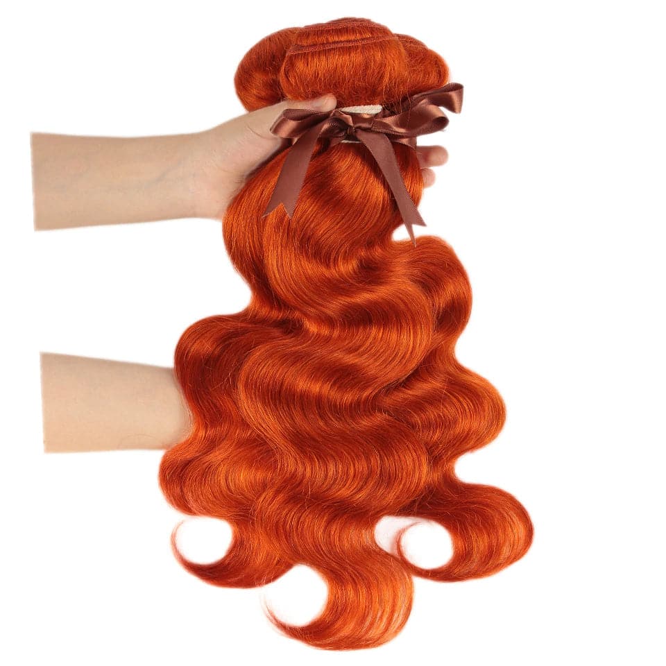 3 Bundles 10″ – 40″ #350 Ginger Body Wave Human Hair Bundle
