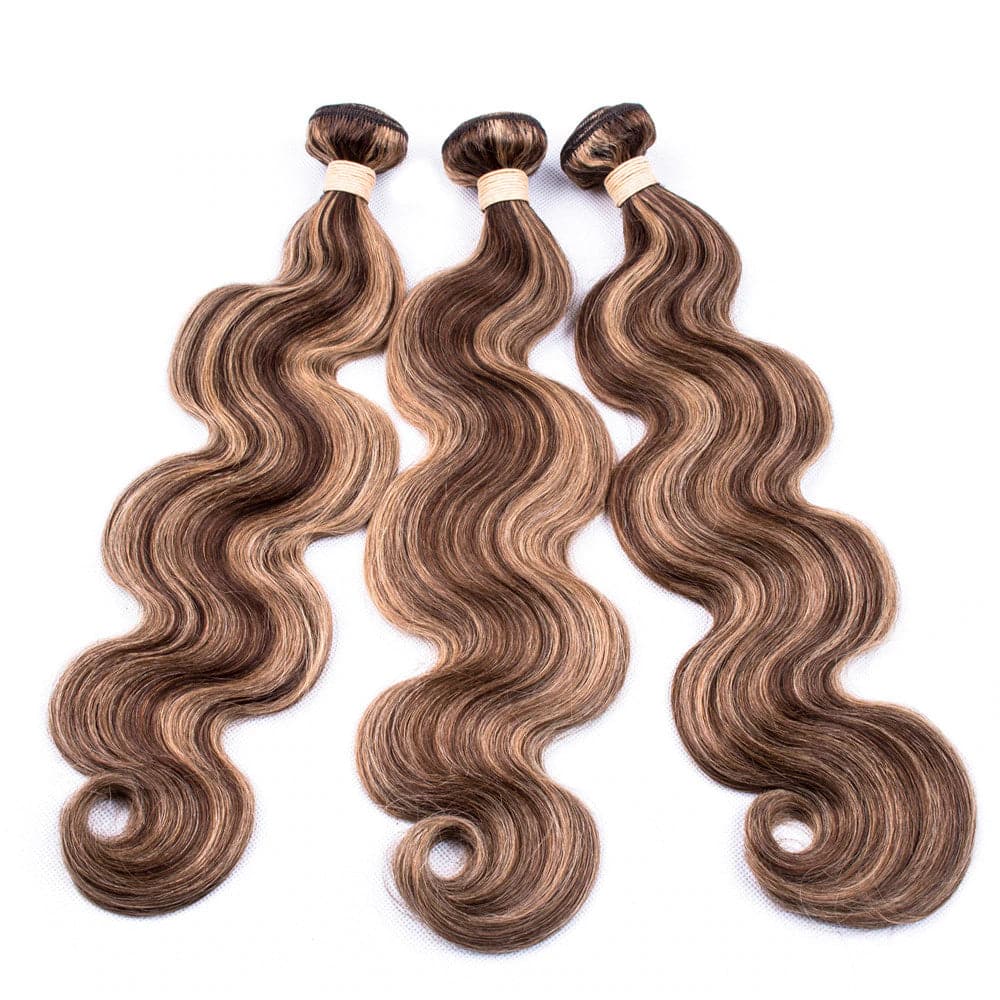 3 Bundles 10″ – 40″ HighlightColor Body Wave Human Hair Bundle