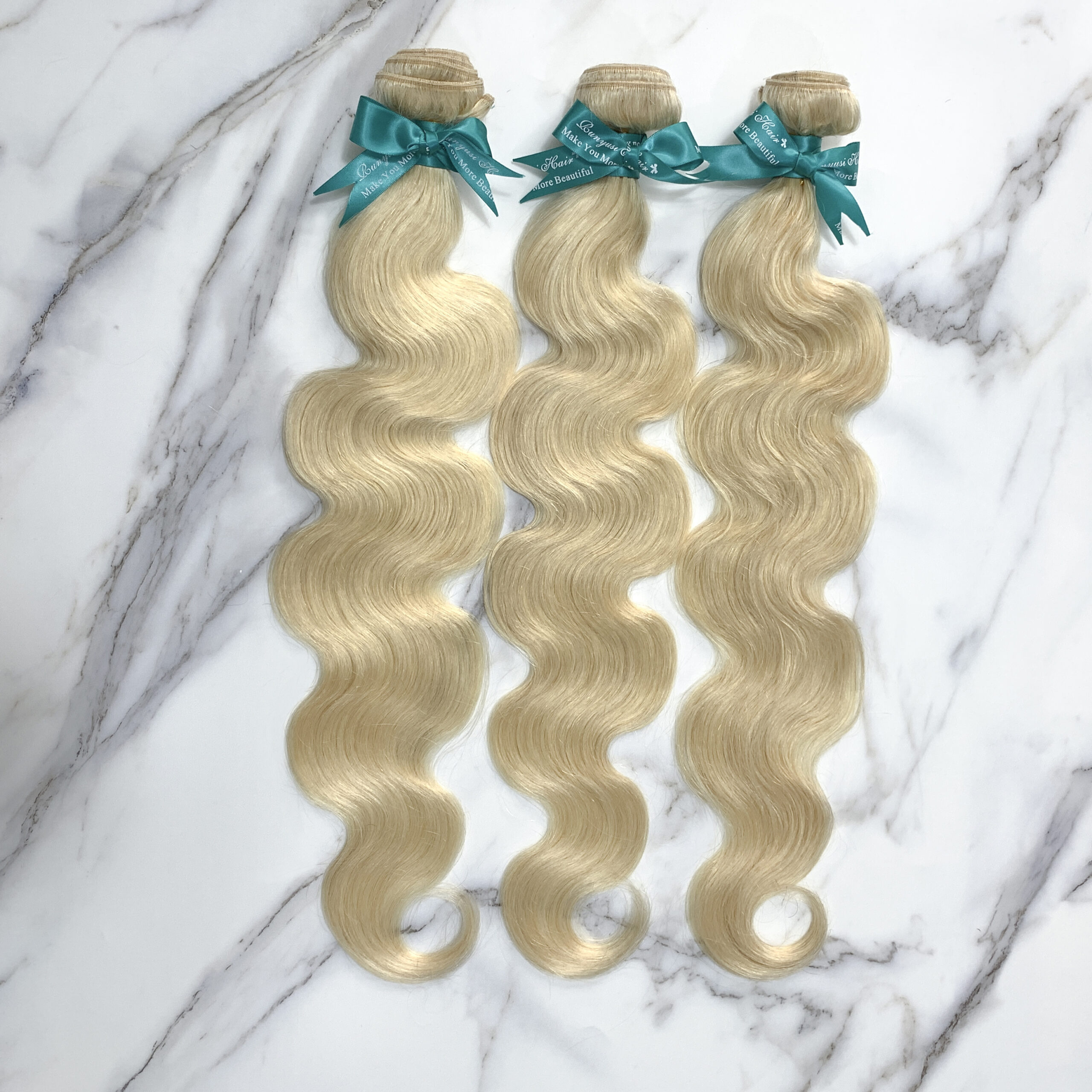 3 Bundles 10″ – 40″ #613 Color Body Wave Human Hair Bundle