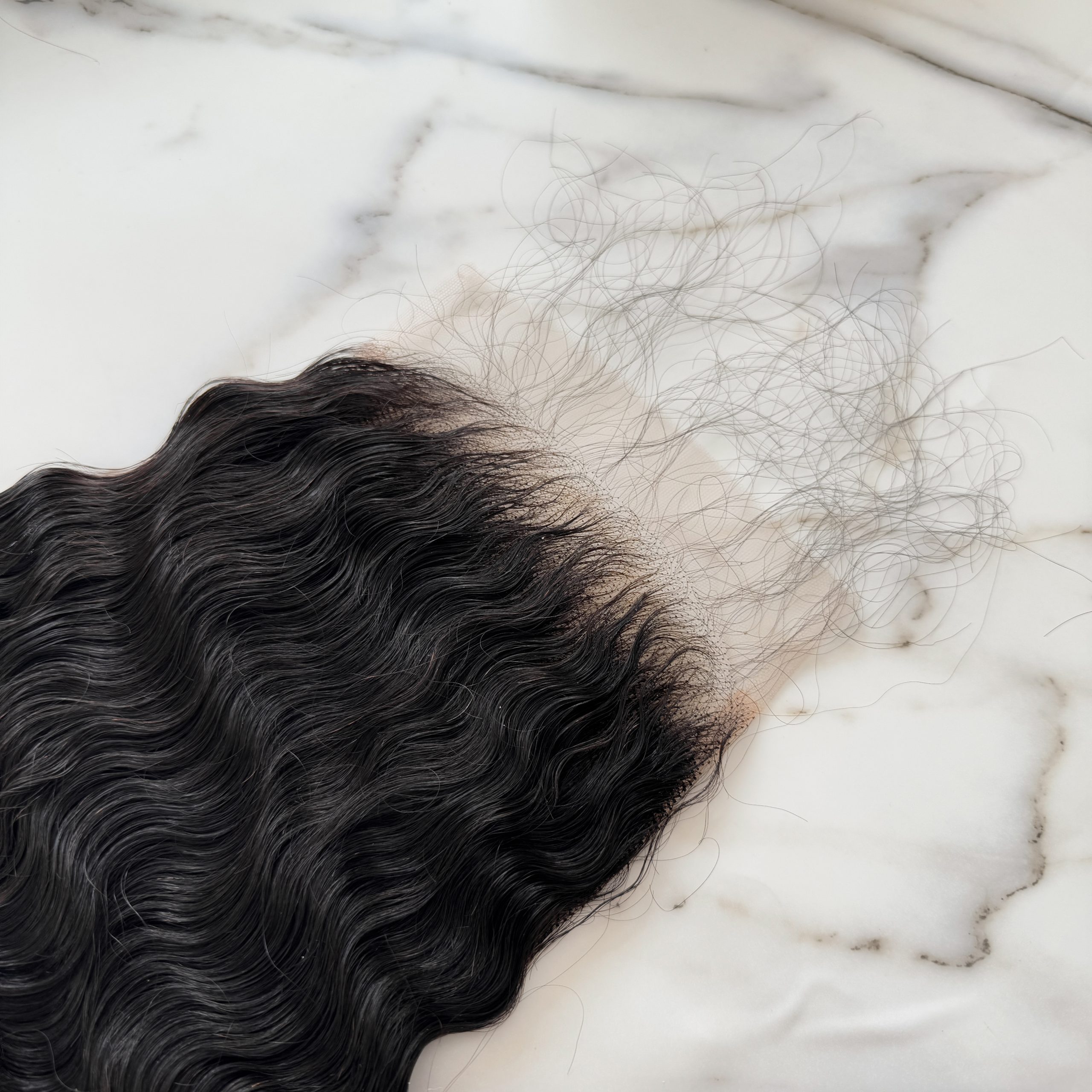 10″ – 20″ Natural Black Color Burmese Curly Human Hair 5*5 Lace Closure
