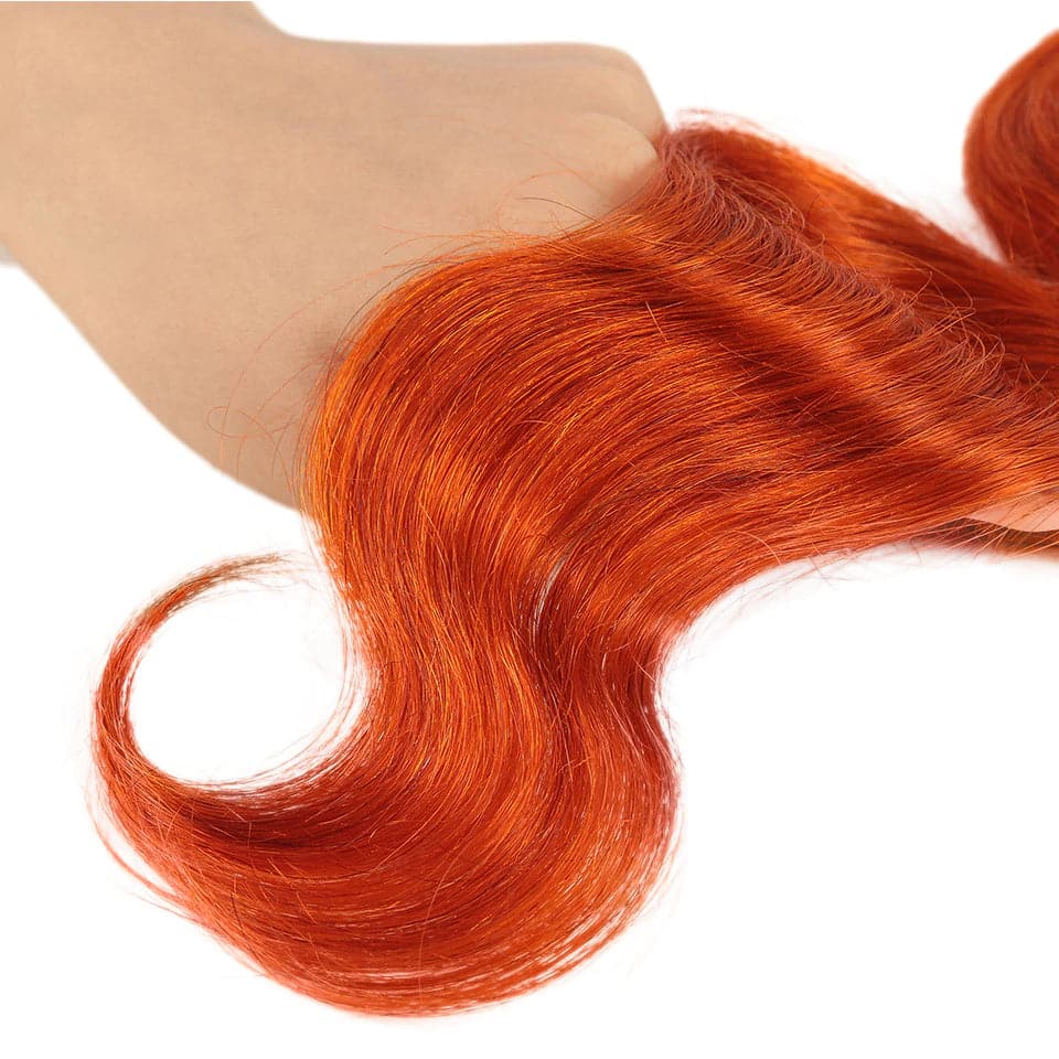 3 Bundles 10″ – 40″ #350 Ginger Body Wave Human Hair Bundle