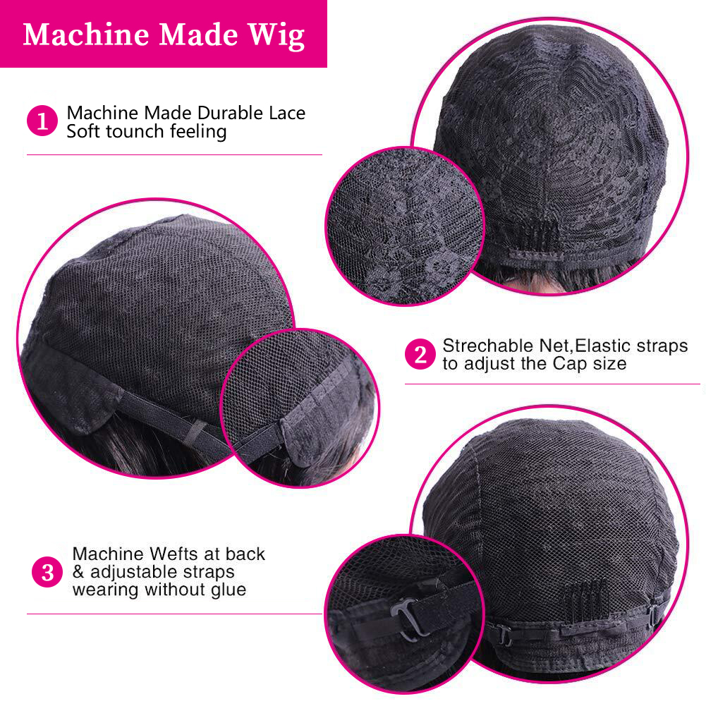 10″ – 14″ 99J Color Bob Human Hair Machine Made Wig